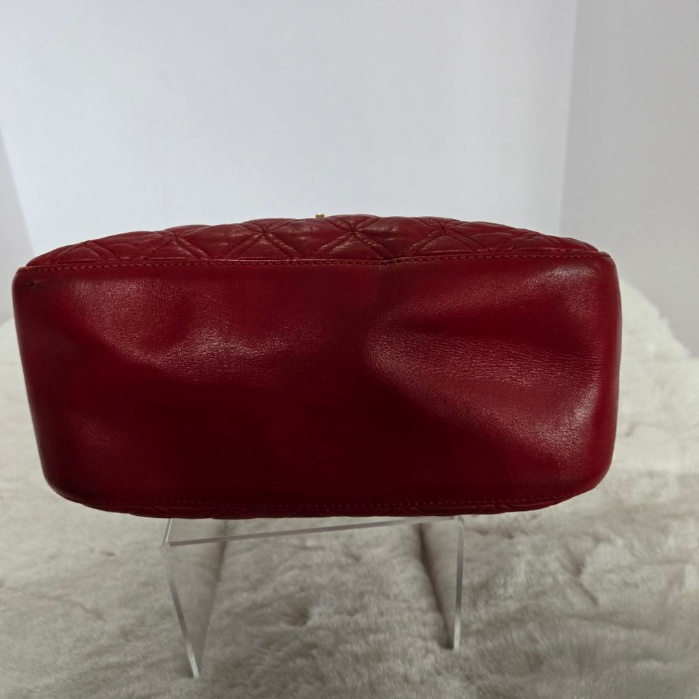 Women's MCM Red Quilted Leather Shoulder / Handbag with COA - Picture 3 of 15